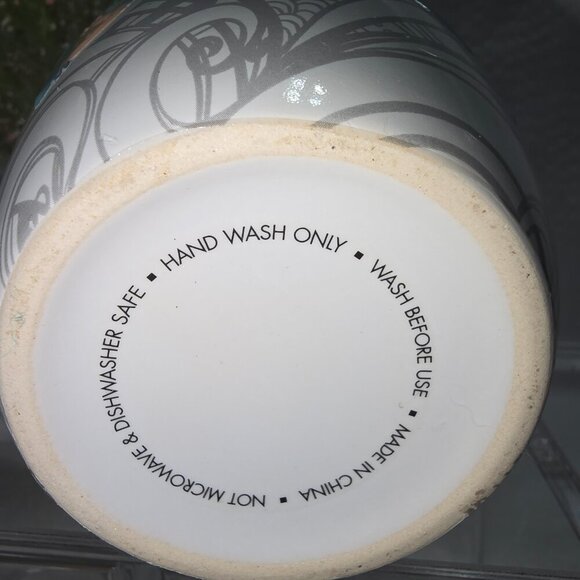 BEAUTIFUL CERAMIC MUG MOSAIC TROPICAL FISH DESIGN COLORFUL LIKE NEW CONDITION - Picture 4 of 9